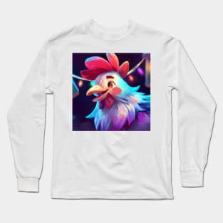 Cute Rooster Drawing Long Sleeve T-Shirt